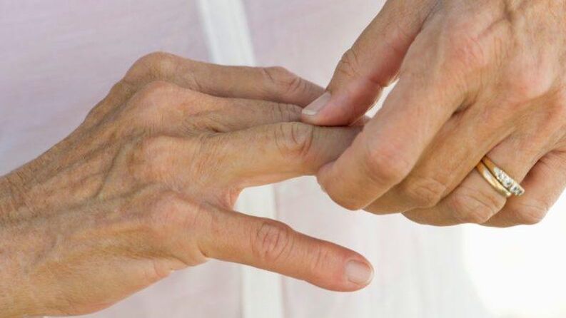 In what disease of the finger joints